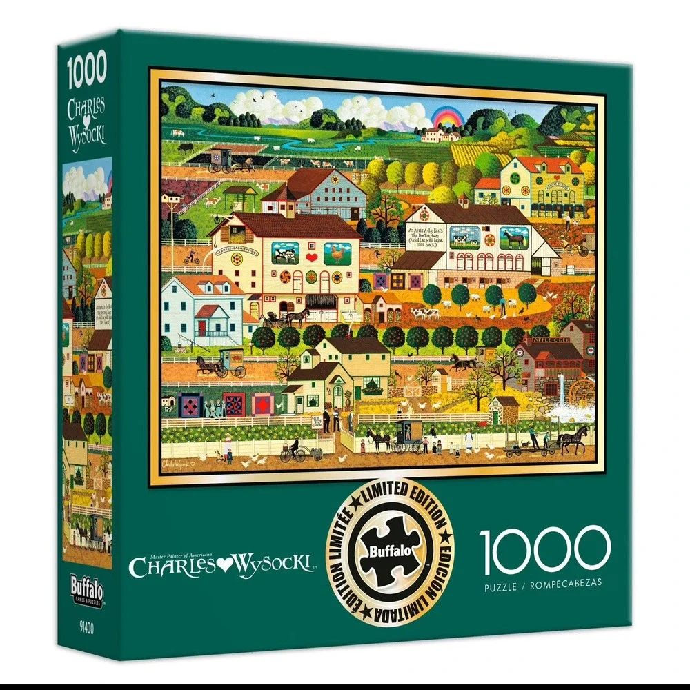 Buffalo Games Charles Wysocki Amish Country 1000 Piece Puzzle New Sealed